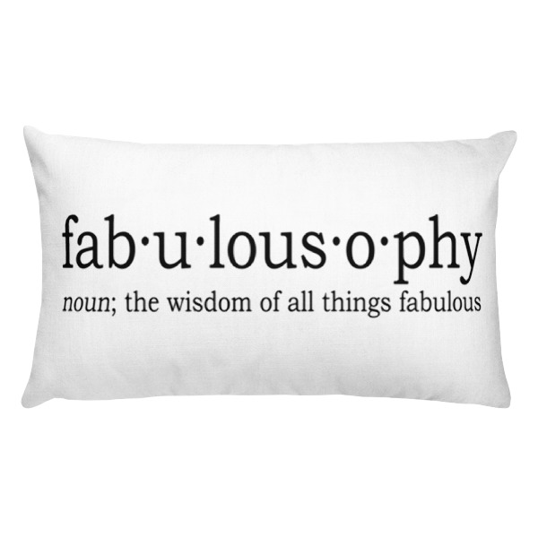 'Fabulousophy' Logo Rectangular Pillow - Image 2